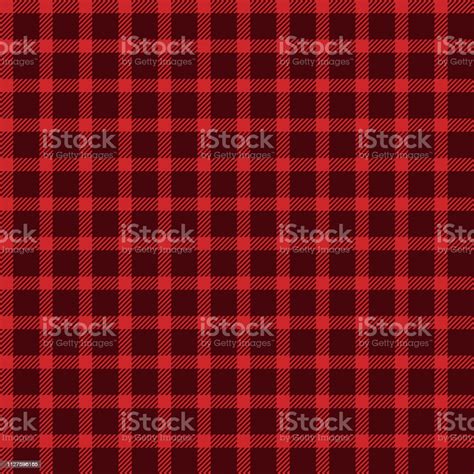 Red Buffalo Plaid Seamless Pattern Stock Illustration Download Image