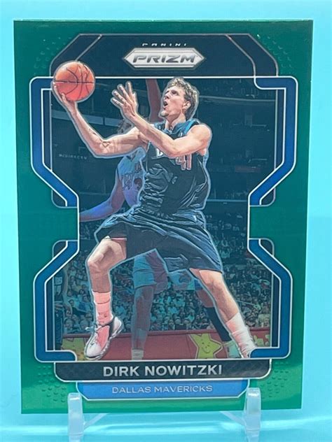 DIRK NOWITZKI 2021 22 Panini Prizm NBA SP Green Prizm 289 Dallas