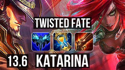 TWISTED FATE Vs KATARINA MID 3 2M Mastery 1300 Games 11 3 13