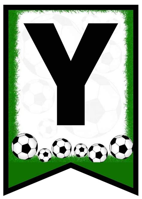 Soccer Ball Letter Y Birthday Banner