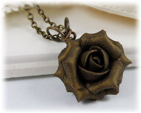 Bronze Rose Necklace - Stranded Treasures