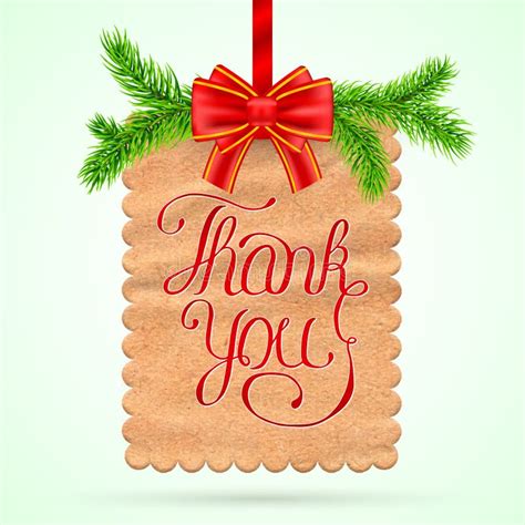 Holiday Thank You Clip Art