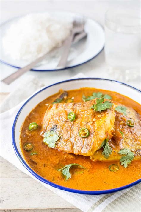 Fish In Curried Coconut Sauce Recipe | The Flavours of Kitchen