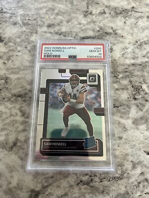 Donruss Optic Sam Howell Silver Rated Rookie Psa Ebay