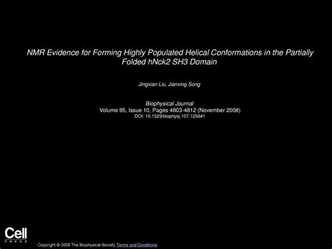 Nmr Evidence For Forming Highly Populated Helical Conformations In The