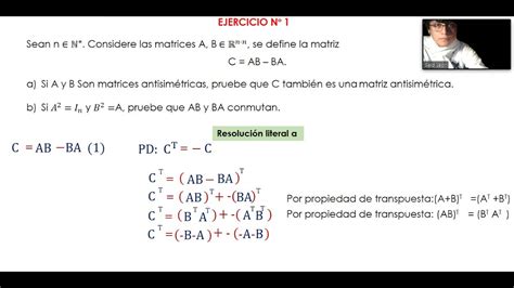 Resoluci N Ejercicio Lgebra Lineal Epn Youtube