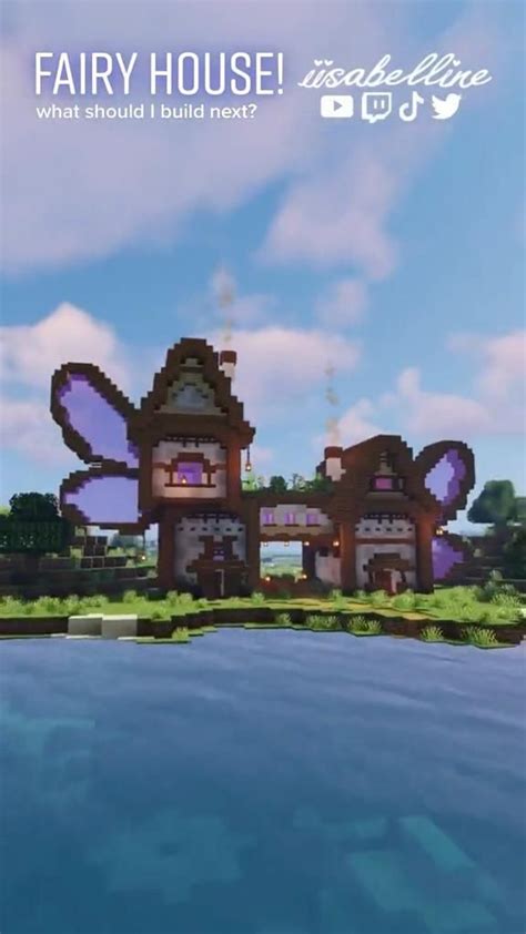 Minecraft Fairy House Build Video In 2022 Fairy House Building