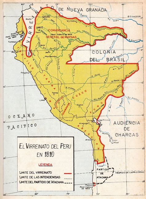 Map of the Viceroyalty of Peru in 1810, according to Peru. : r/MapPorn