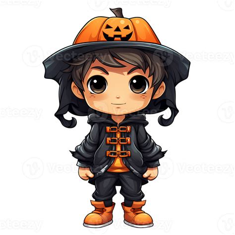 Junge Halloween Clip Art Illustration Ai Generativ 29289219 Png