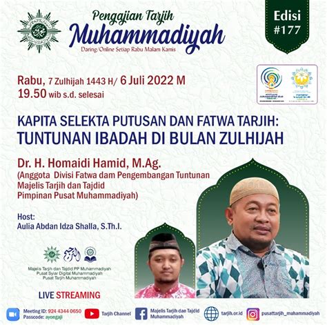 Materi Pengajian Tarjih Muhammadiyah Edisi Ke 177 MTT