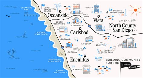 north county san diego map  megan nixon  dribbble