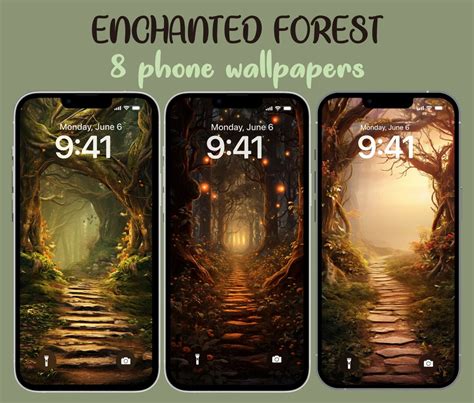 Enchanted Forest Phone Wallpapers Collection, Mystical Forest Path ...