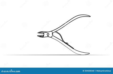 Continuous Drawing of Forceps in One Line. Illustration Stock ...