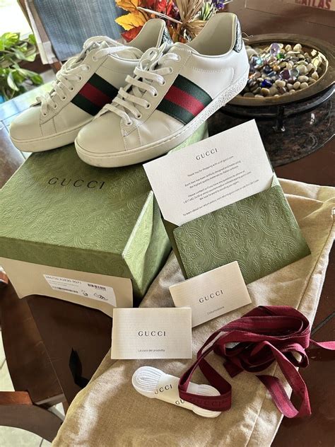 Authentic Men S Gucci Ace Sneaker With Web Gem