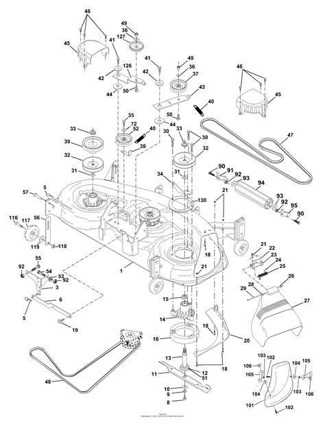 Husqvarna Yth B Parts Diagram For Mower Deck