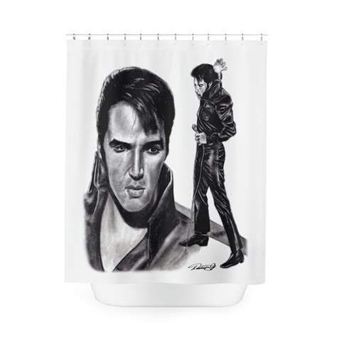 Elvis Presley Shower Curtain Etsy