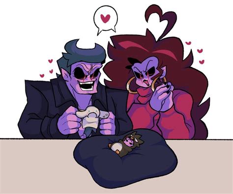 Two Cartoon Characters Sitting At A Table Talking On Their Cell Phones