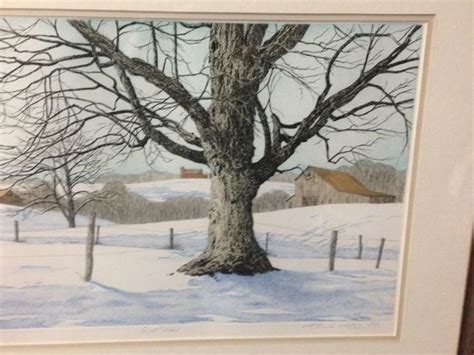 Original Etching By Carol Collette First Snow Signed And Framed Ebay