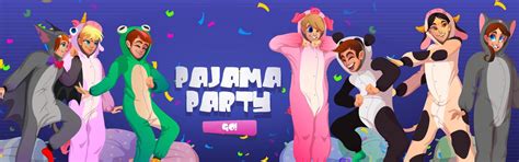 Pajamas Party Cartoon Web Banner Kigurumi Fun 13961695 Vector Art At