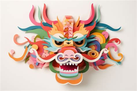 Dragon dance craft art representation. | Free Photo Illustration - rawpixel
