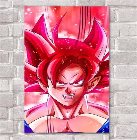 Quadro Decorativo 22x35cm Goku Ssj Dbz Animes Em Mdf Elo7