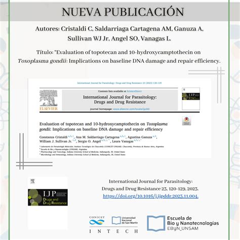 Nueva Publicación Evaluación de topotecan y 10 hidroxi campto