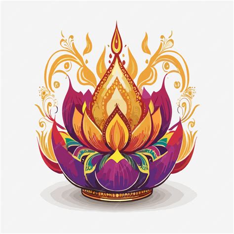 Premium Vector | Diwali vector on a white background