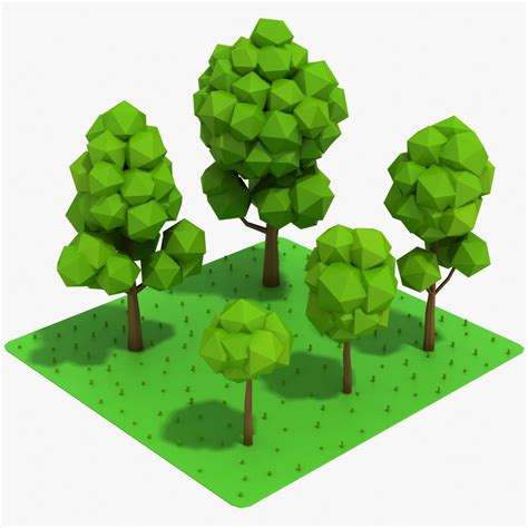 Low-poly forest pack 3D Model $8 - .obj .fbx .3ds .max - Free3D