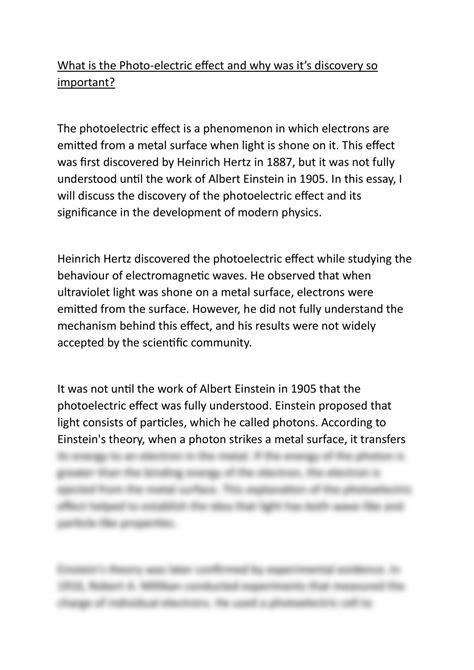 The Photoelectric Effect Physics As Level A Levels Aqa Thinkswap