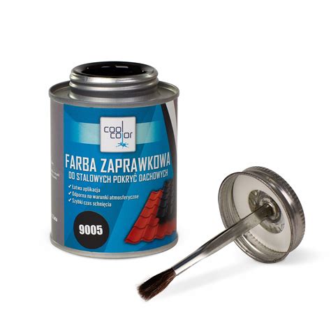 FARBA ZAPRAWKOWA Z PĘDZELKIEM DO DACHÓW I BLACHY RAL 7016 SZARY 200 ML