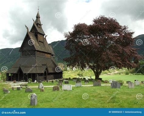 Viking Wooden Church in Vik Stock Image - Image of countryside ...