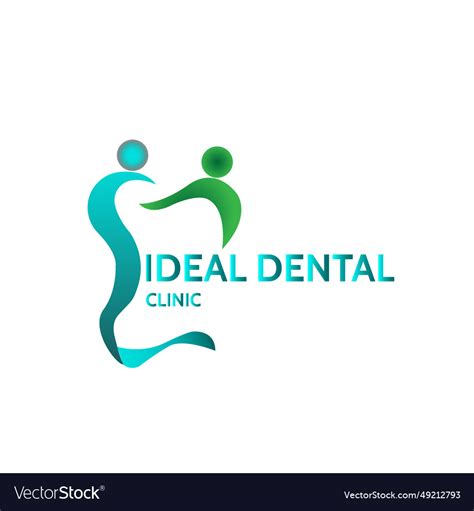 Modern abstract dental logo Royalty Free Vector Image