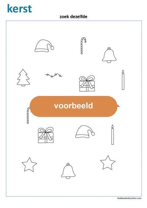 Werkblad Zoek Dezelfde Kerst Lookbookeducation Nl