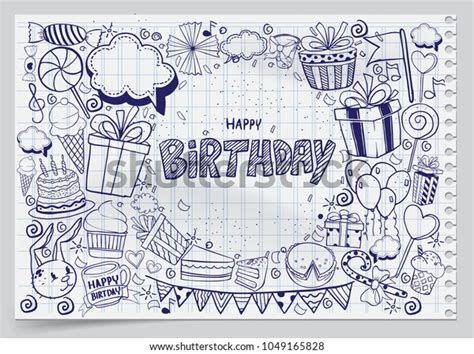 Happy Birthday Background Handdrawn Birthday Sets