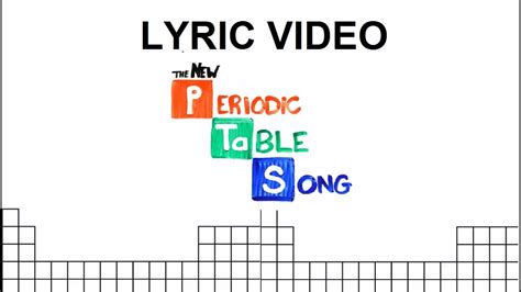 Periodic Table Elements Song Lyrics