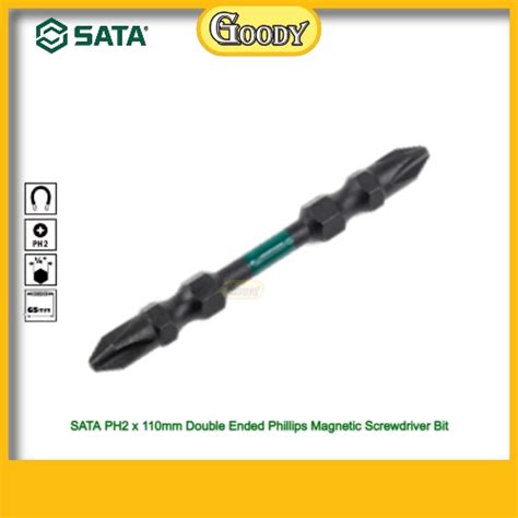 SATA PH2 X 110mm Double Ended Phillips Magnetic Screwdriver Bit