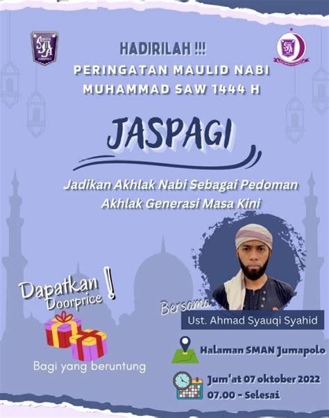 Kajian Memperingati Maulid Nabi Muhammad Saw Sma Negeri Jumapolo H