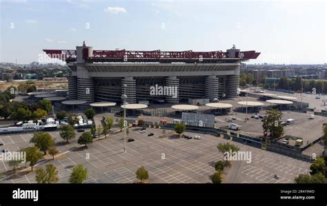 Aerial View Of The Stadio Giuseppe Meazza Commonly Known As The San