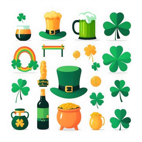 Premium Vector St Patricks Day Icons Set Vector Illustration