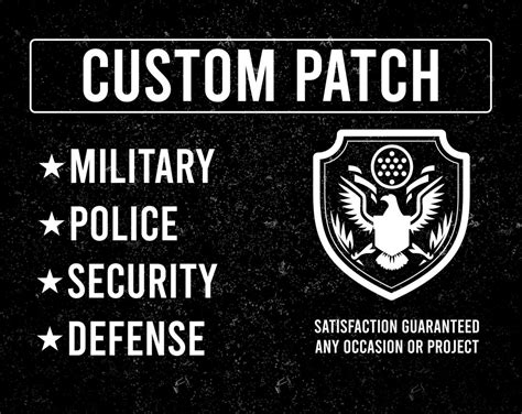 Custom Military Patch Design Etsy