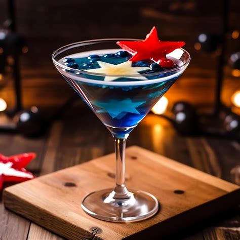 Premium Ai Image Independence Day Cocktail