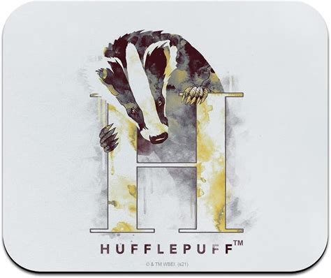 Amazon Harry Potter Hufflepuff Plaid Sigil Low Profile Thin Mouse