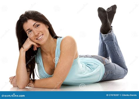 Casual Brunette Stock Image Image Of Attractive Lady