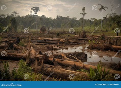 Deforestation And Habitat Destruction Resulting In The Disappearance Of