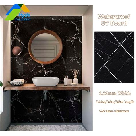 1 22X2 44m Home Bathroom Decoration Lamina De Marmol PVC UV Marble