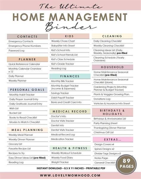 The Ultimate Home Management Binder Printable Bundle Home