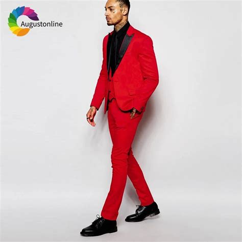 Traje Rojo Con Negro Hombre Vlr Eng Br