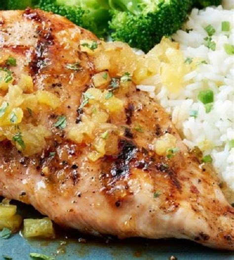 Grilled Pineapple Glazed Chicken Breasts With Lemon Jalpeno The Best