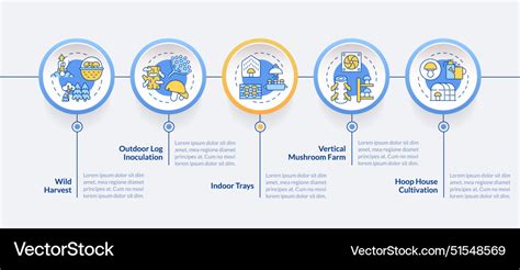 Cultivation techniques blue circle infographic Vector Image