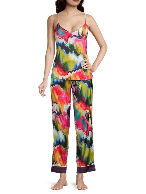 Shop Averie Sleep Shanaya Iridiana Printed 2 Piece Pajama Set Saks